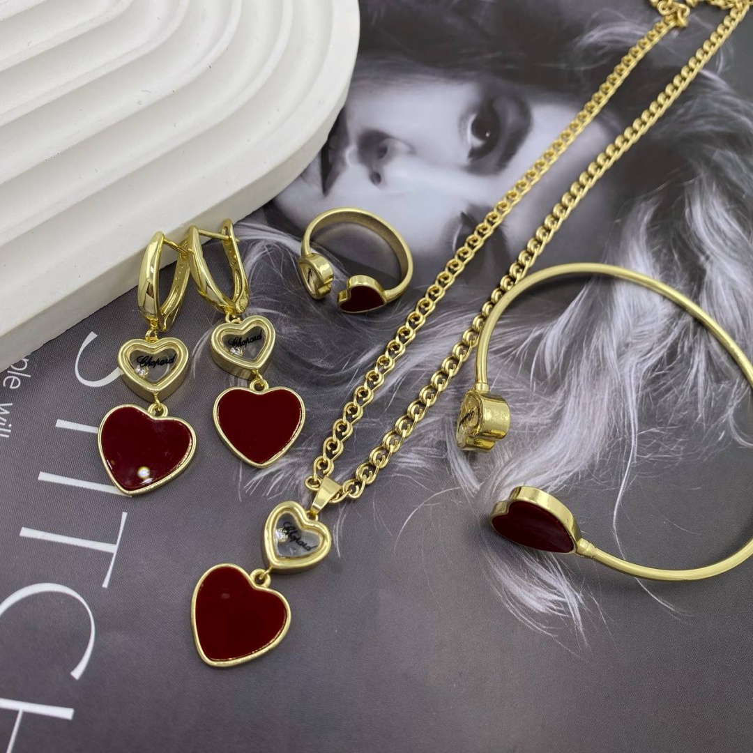Комплект Xuping Jewelry медицинская сталь, медицинское золото, фианит