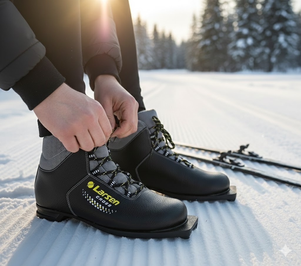 Ботинки для лыж Larsen Cross chrome черный 44