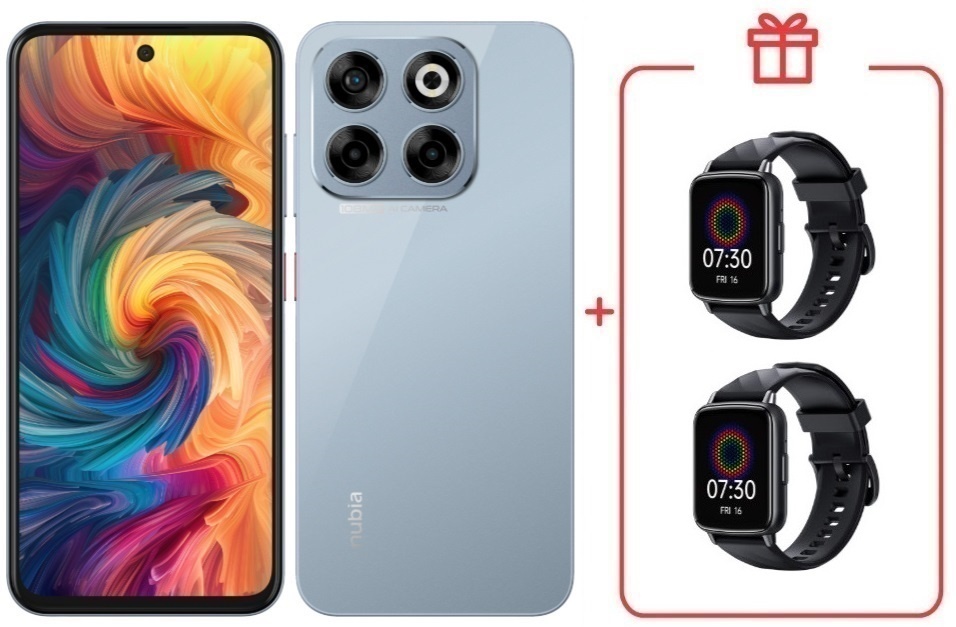 Смартфон ZTE Nubia V70 8 ГБ/256 ГБ серый + подарок