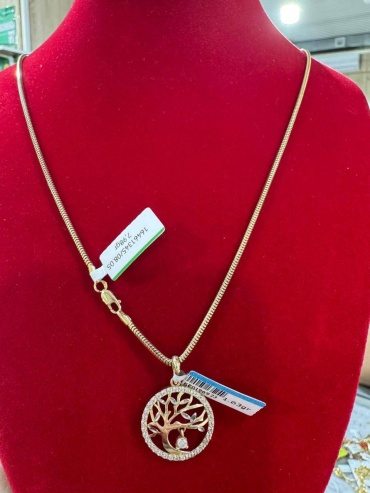 DARI GOLD 5556 длина 55 см, вес 9.61 г золото, плетение снейк