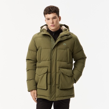 Зимняя куртка LACOSTE хаки