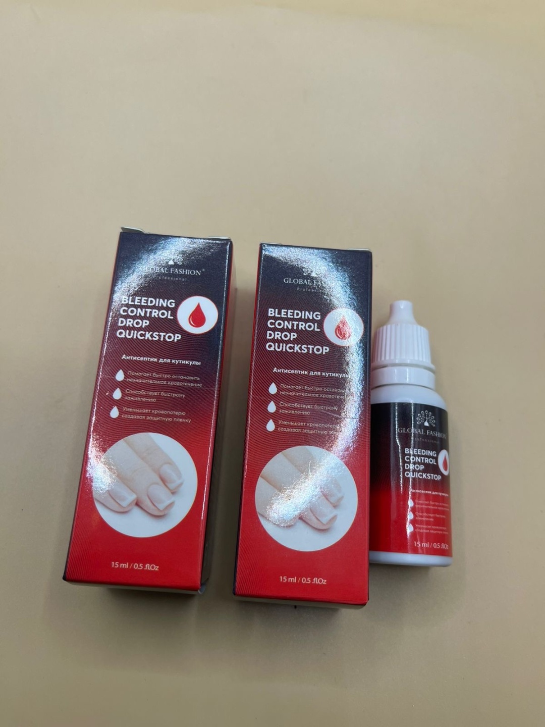 Global Fashion Bleedaing Control Drop Quickstop средство для защиты кутикулы 15 мл