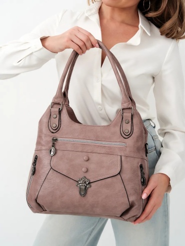 Сумка шоппер ICONIC BAGS искусственная кожа розовый