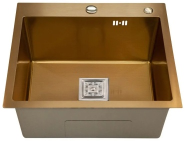 Кухонная мойка Vilonty LS5044SHBRose golden 50х44х20 см, нержавеющая сталь, тон золотистый
