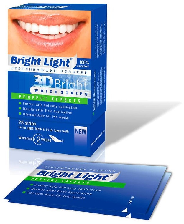 Bright Light 3D Bright Perfect Effects отбеливающие полоски 28 шт