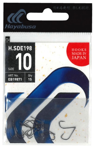 Крючок для рыбалки Hayabusa EB19871-10 одинарный черный 15 шт