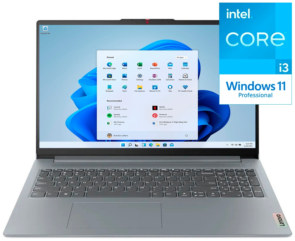 Ноутбук Lenovo Slim 3 15IRU8 15.6" / 8 Гб / SSD 1000 Гб / Win 11 Pro / 82X703ATRKSlim 3 15IRU8