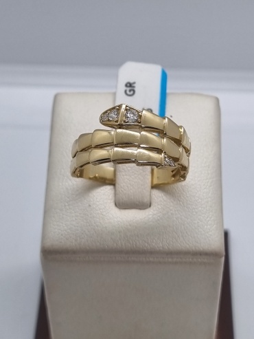 Zhanar Gold ZHA84_97 размер 18.5 вес 3.14 г золото, фианит