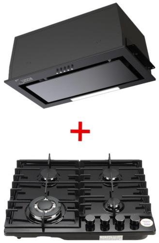 Dessus DCM-64008B черный + вытяжка Dessus DH-609B