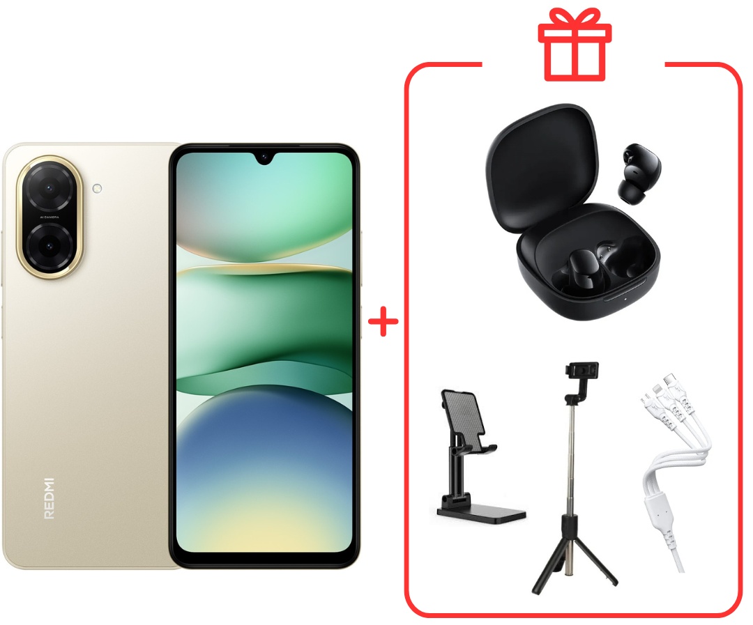 Смартфон Xiaomi Redmi A5 3 ГБ/64 ГБ золотистый + подарок