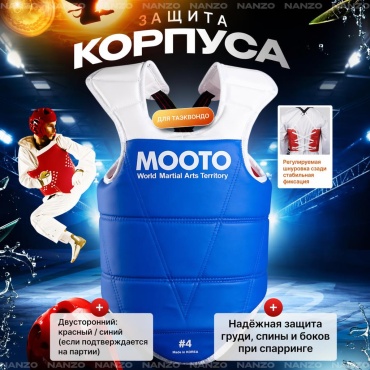 Nanzo NZ-TH Защита корпуса для тхэквондо синий XS