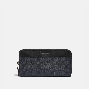 Кошелек Coach натуральная кожа черный