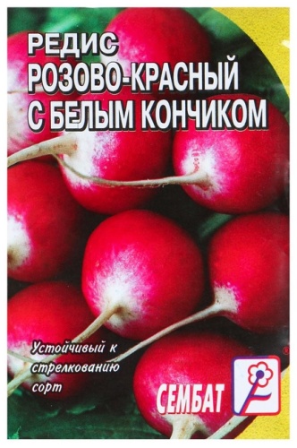 Сембат редис Розово- красный с белым кончиком