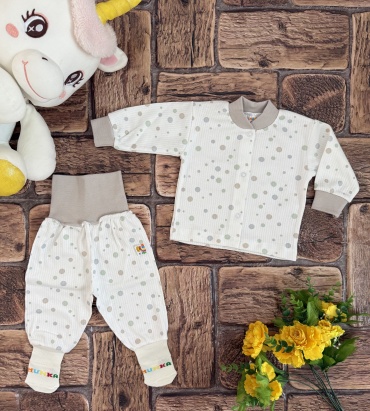 Комплект Munka Kids белый, хаки