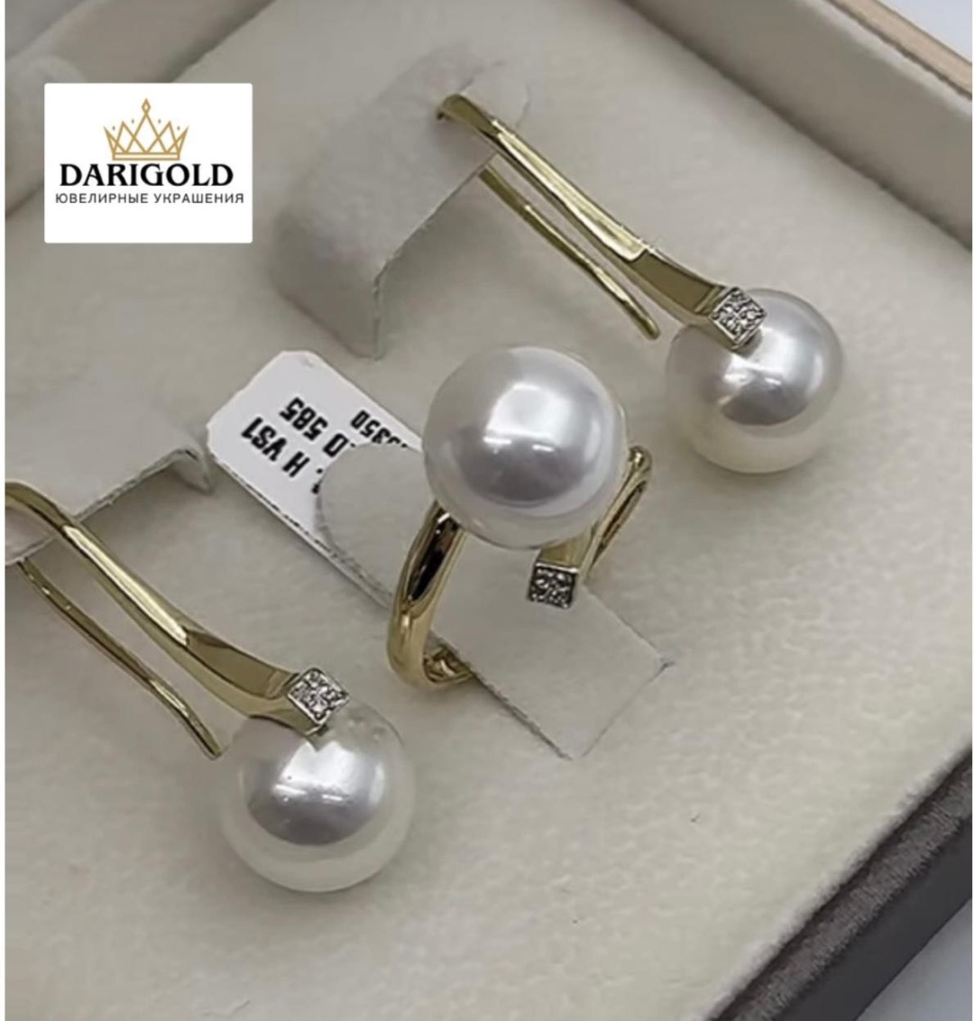 DARI GOLD 843890 вес 10.7 г золото, бриллиант, жемчуг