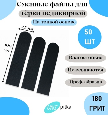 Unipilka сменные файлы для пилки 180 50 шт