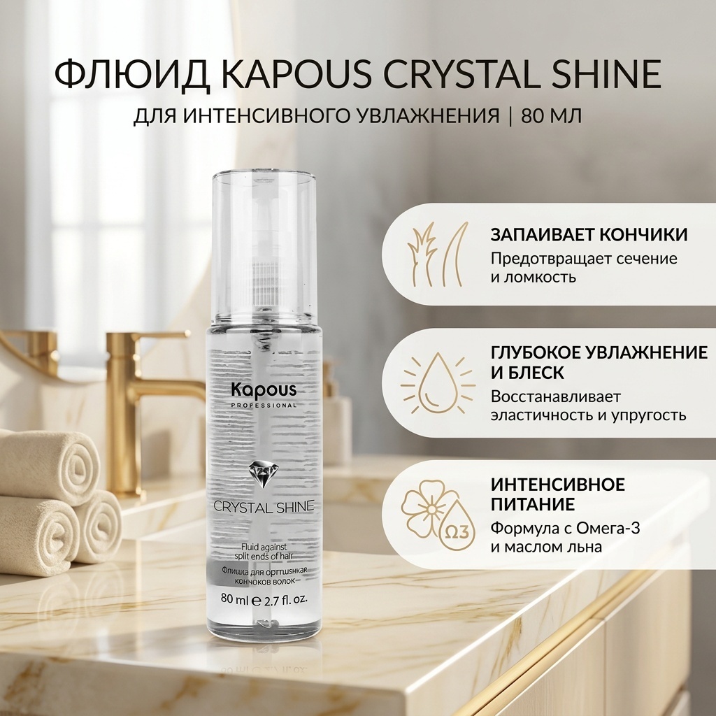 Kapous Professional Crystal shine флюид 80 мл