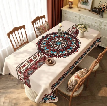 Скатерть DANL 160x100 см, ПВХ, полиэстер, 1 шт