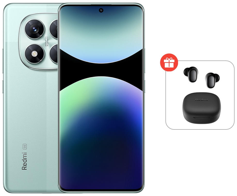 Смартфон Redmi Note 14 Pro 5G 12 ГБ/512 ГБ зеленый + подарок