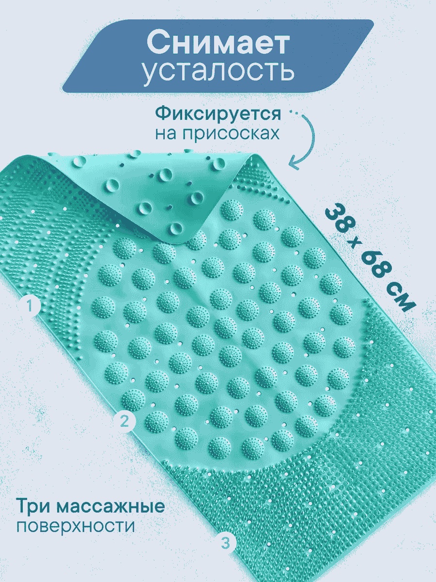 Коврик 103366377 38x68 см, ПВХ
