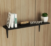 Полка Sky Loft Горизонт, 80х20.5x1.6 см, черный