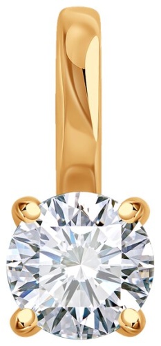 Подвеска Diamant 51-130-02873-1 вес 0.556 г золото, фианит