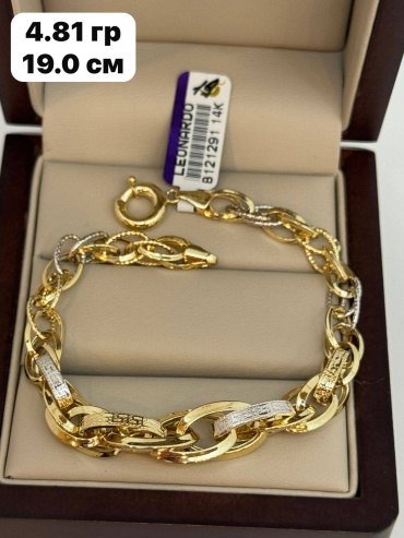 Sandu gold 74816325 длина 19 см, вес 4.81 г золото, плетение отсутствует