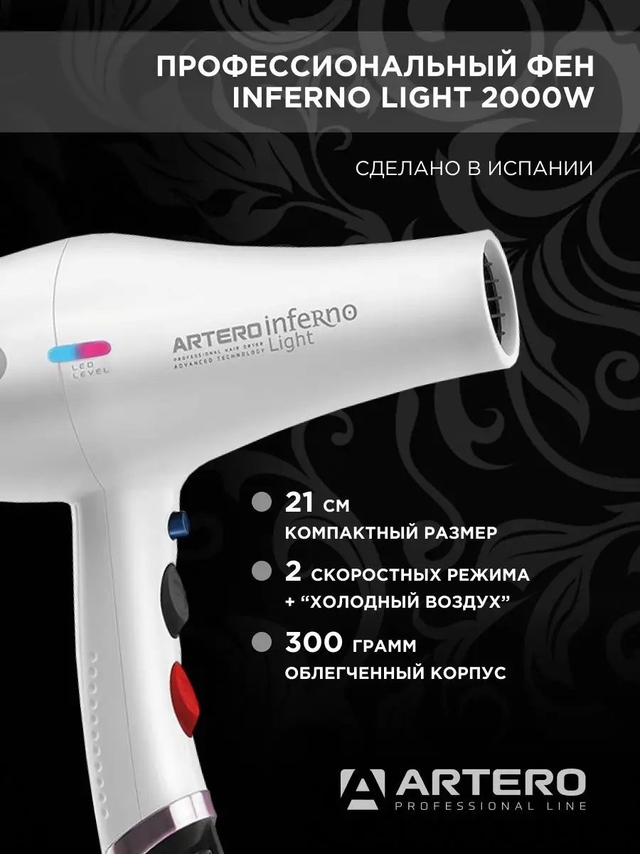 ARTERO 105069476 фен белый