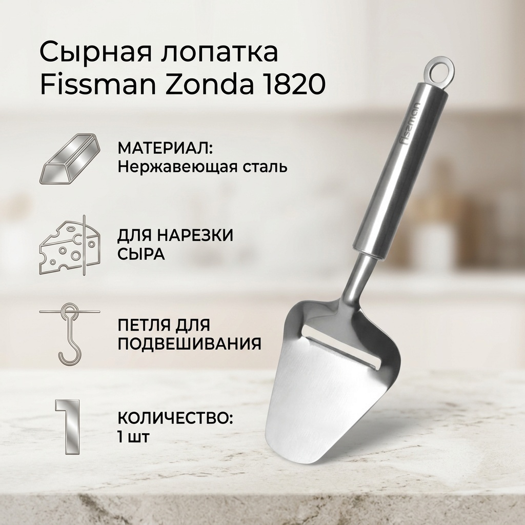 Лопатка Fissman нержавеющая сталь, 1 шт