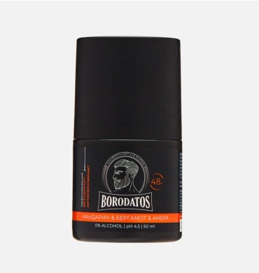 Borodatos mandarin & bergamot & amber дезодорант-антиперспирант для мужчин 50 мл