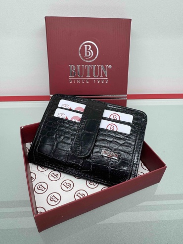 Картхолдер BUTUN натуральная кожа черный