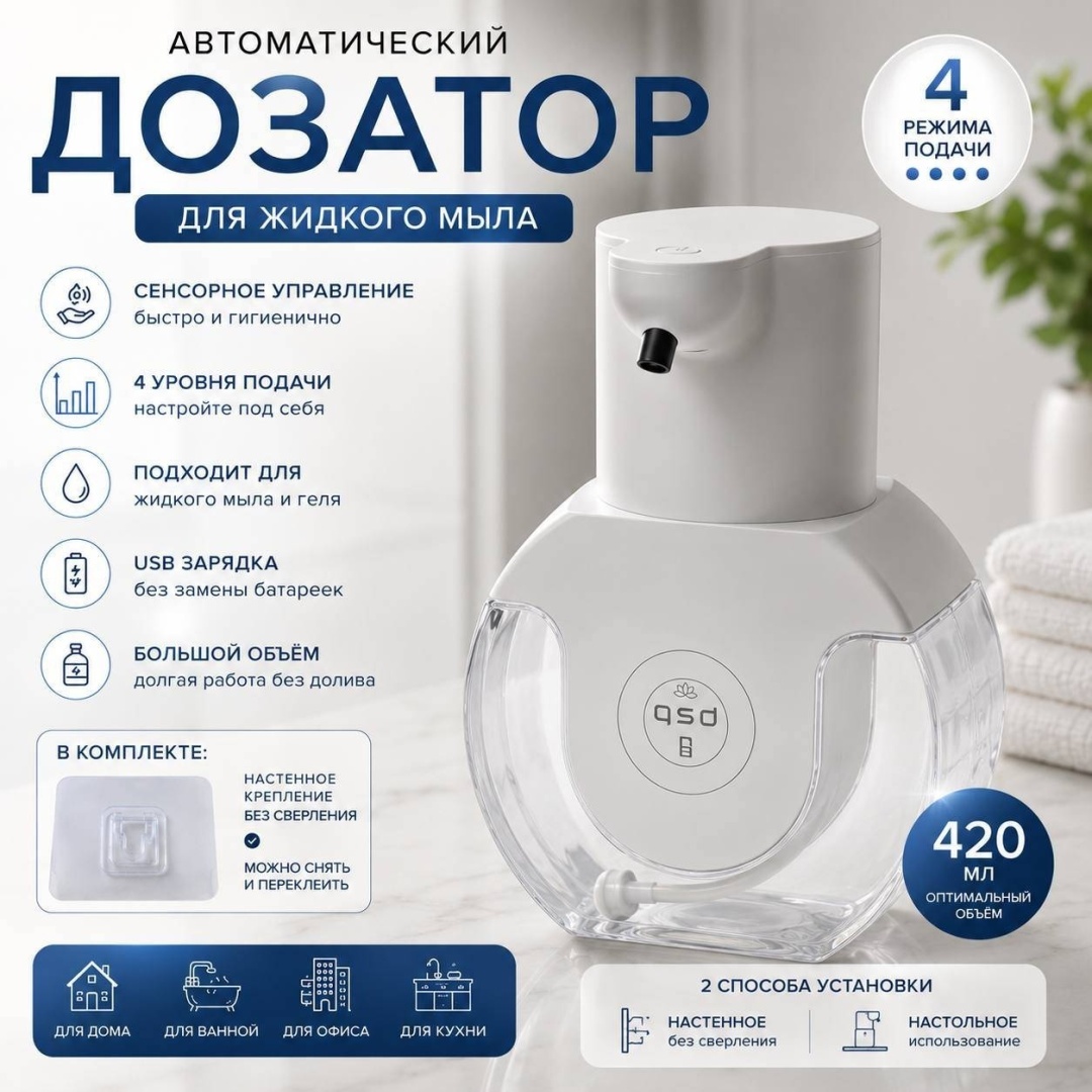 Дозатор для жидкого мыла QSD P10