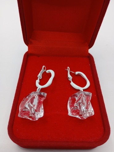 Серьги FASHION пластик, бижутерный сплав, без вставок