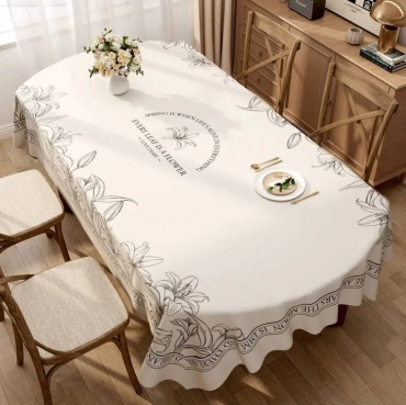 Скатерть DANL 240x140 см, ПВХ, полиэстер, 1 шт