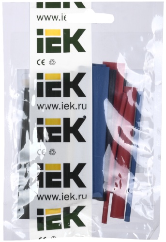 IEK набор термоусадочных трубок 8 8/1 мм, 20 шт