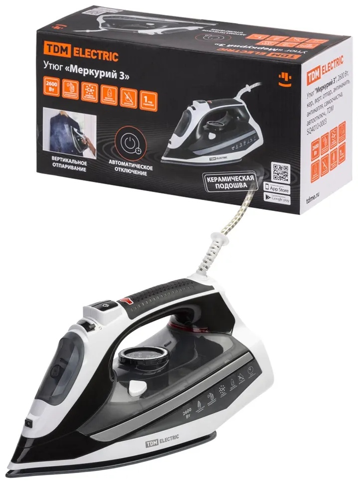 Утюг TDM ELECTRIC МЕРКУРИЙ 3 черный