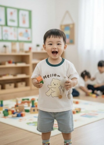 Футболка BOY OR GIRL белый, бежевый