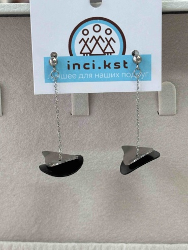 Серьги Inci титан, без вставок