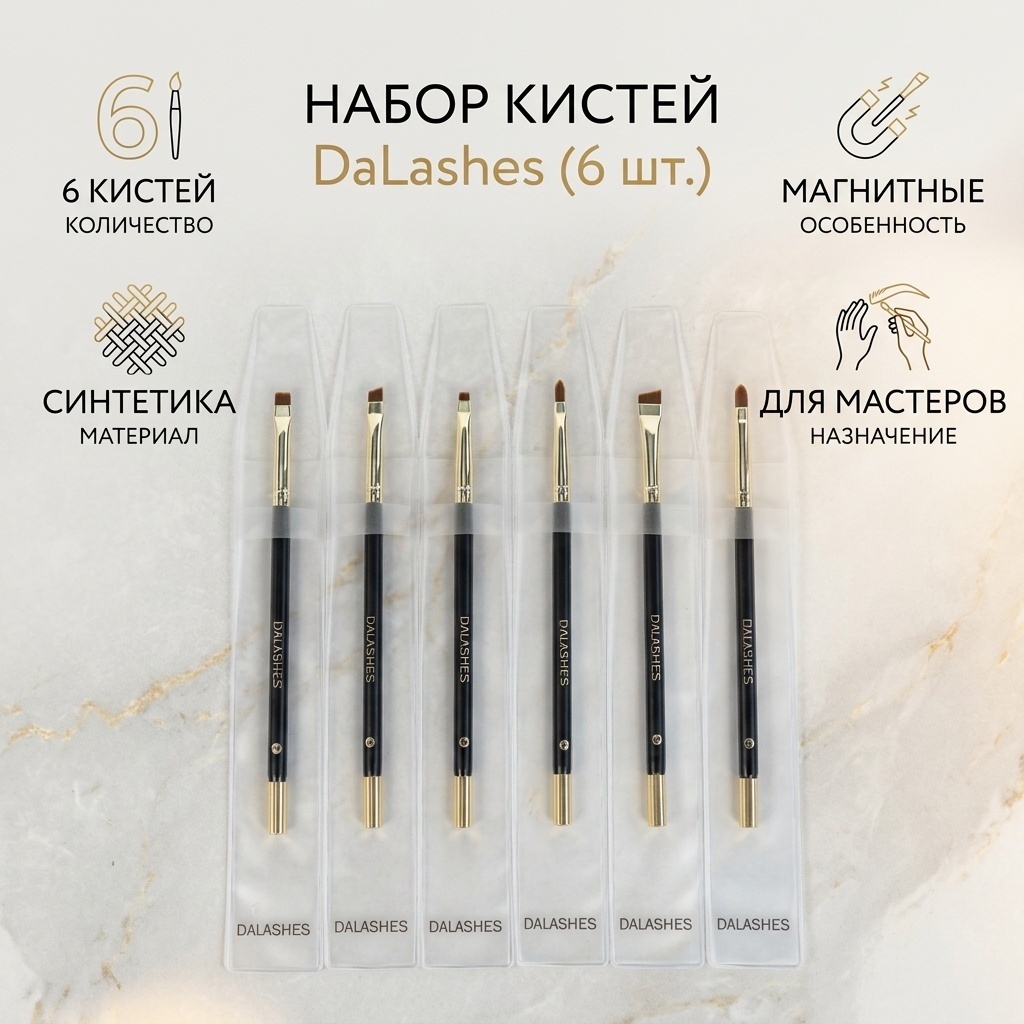 DaLashes кисть 6 шт