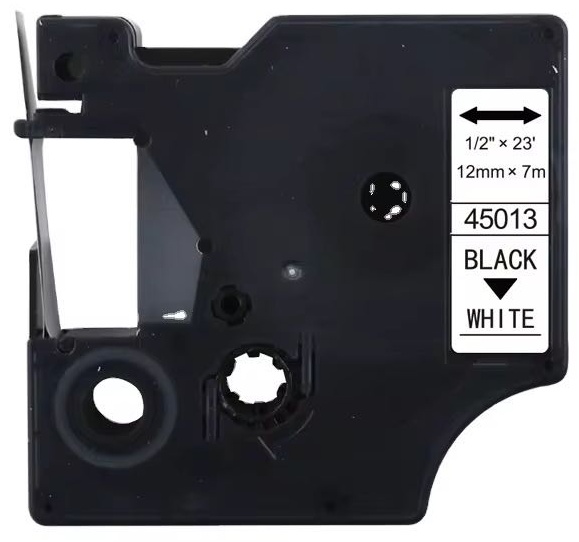 Картридж Dymo D1 45013 чёрный на белом
