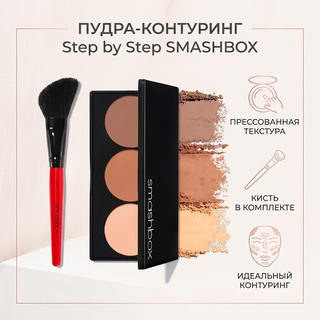 SMASHBOX Step by Step пудра-контуринг Palette