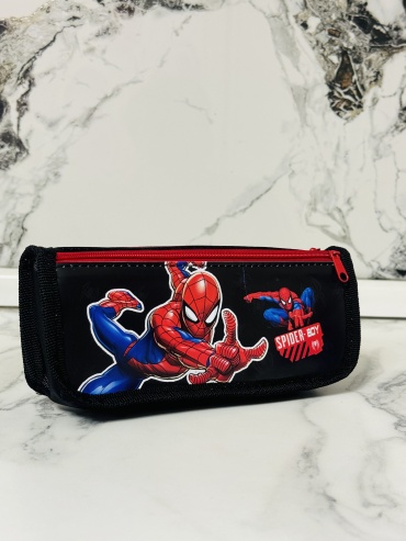 Пенал Yalong Spider man, застежка молния, черный