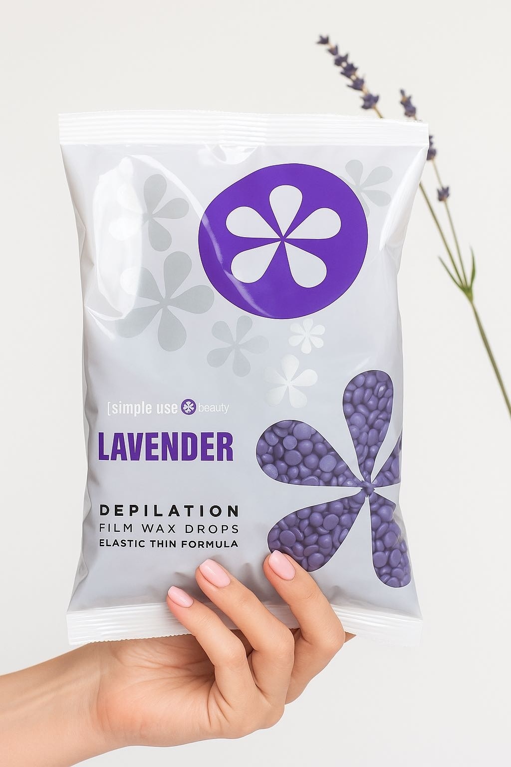 Воск пленочный Simple Use Beauty Lavender плотность плотная в гранулах 800 г