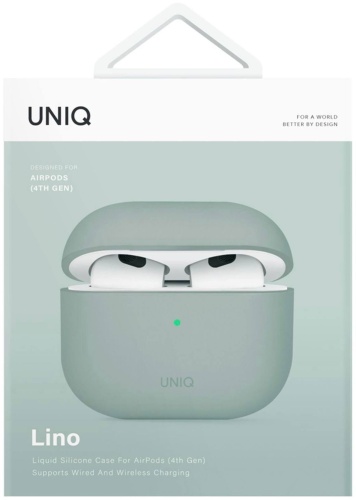 Чехол UniQ для Apple AirPods 4 зеленый