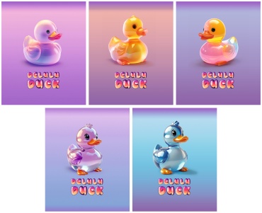 Общая тетрадь Listoff Delulu Duck ТК489683, 48 л, А5, клетка, мягкая обложка, 1 шт