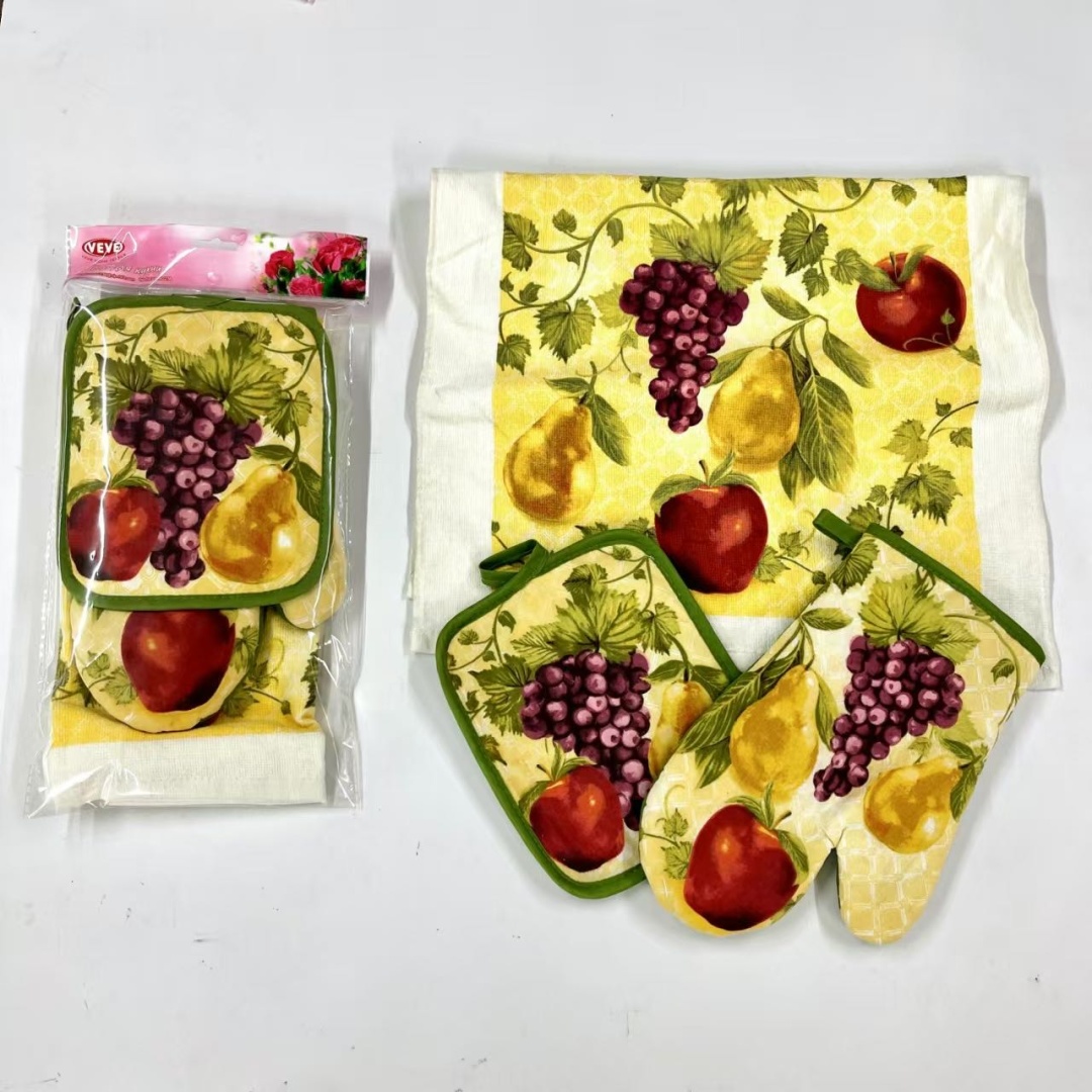 Комплект кухонный Veve 3 шт, хлопок, махровая ткань