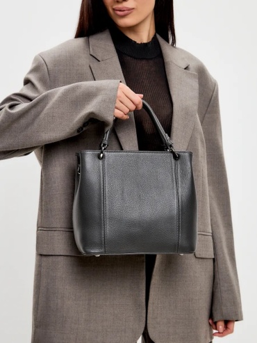 Сумка тоут FEELBAGS натуральная кожа серый