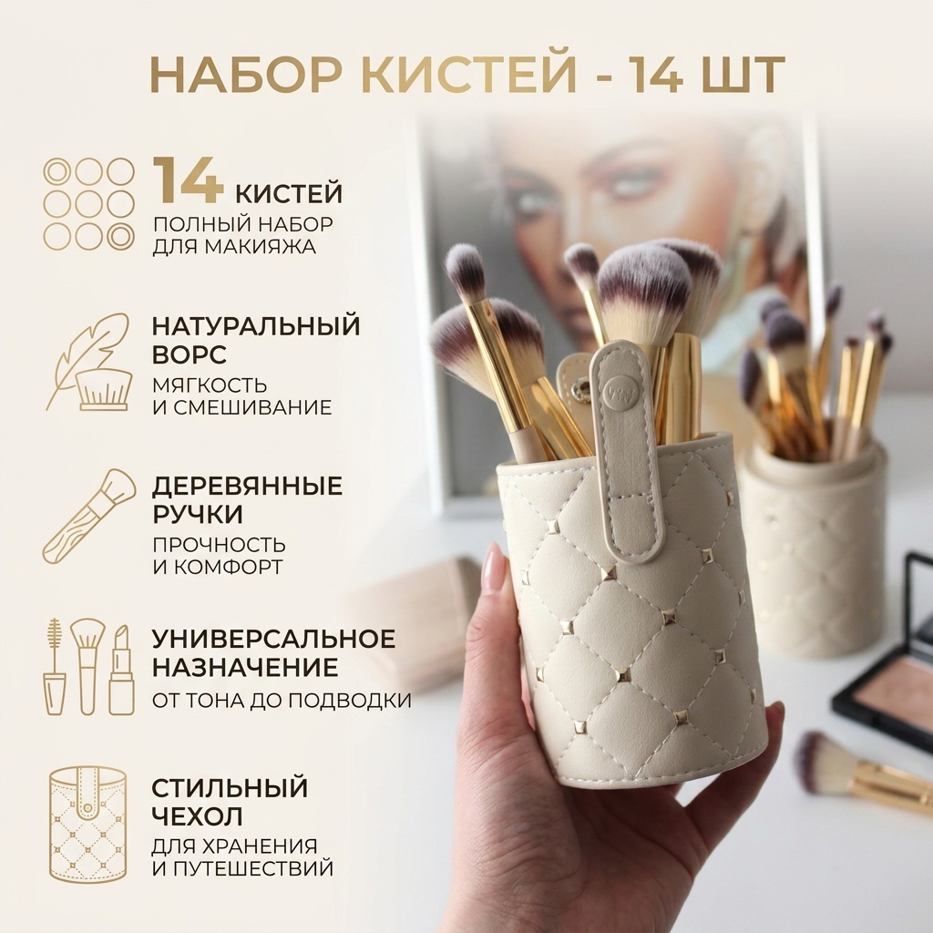 набор кистей 14 шт