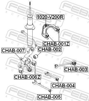 FEBEST Подвеска, Рычаг Независимой Подвески Колеса CHAB-002