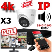 GVS комплект видеонаблюдения GVS DS-F3 IP 4K Full, 8 расширение 3840x2160